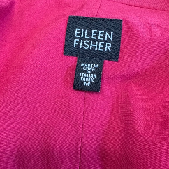 Eileen Fisher Pink Jacket Cotton Nylon Blend Italian Fabric Women's Size Med - Picture 12 of 12
